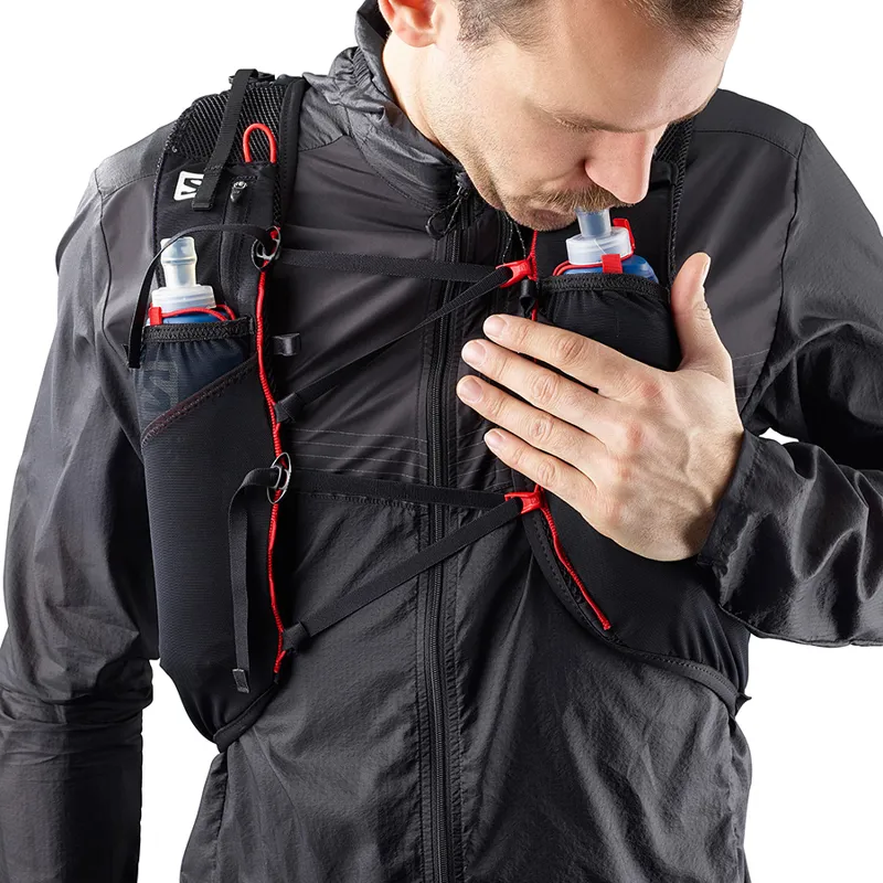 Salomon Advanced Skin 12 Set Unisex Race Vest in Black/Matador-7