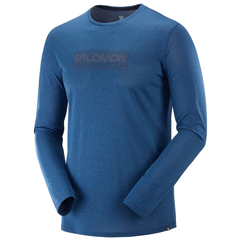 Salomon Agile Graphic Long sleeve Mens Tee in Night Sky