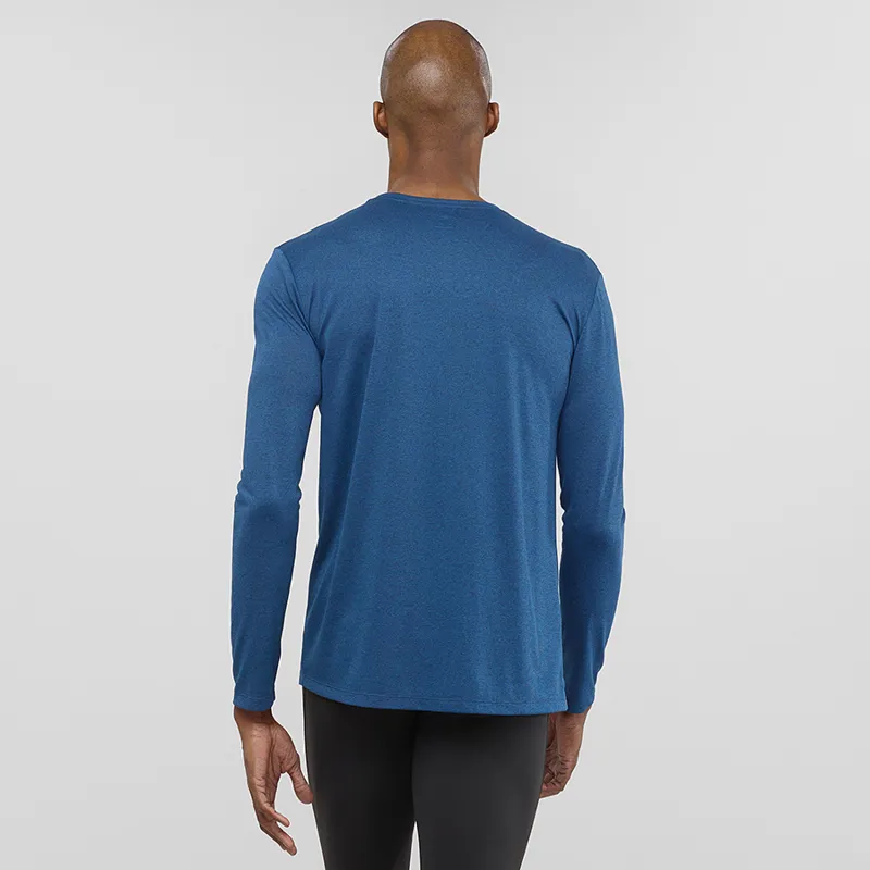 Salomon Agile Graphic Long sleeve Mens Tee in Night Sky-2