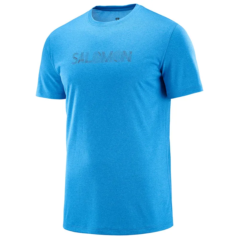 Salomon Mens Agile Graphic Tee in Lyons Blue