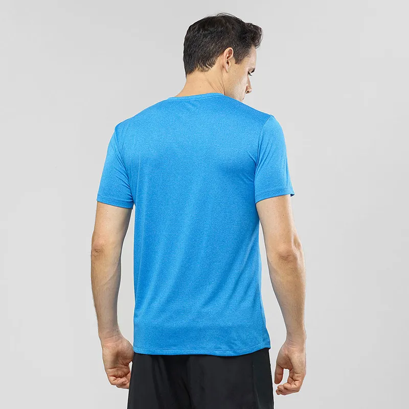 Salomon Mens Agile Graphic Tee in Lyons Blue-2