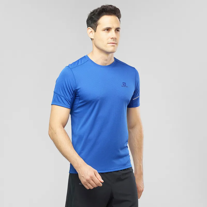Salomon Agile SS Mens Tee in Nautical Blue-1