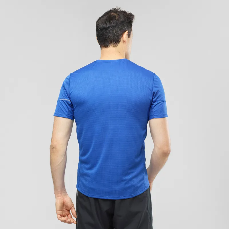 Salomon Agile SS Mens Tee in Nautical Blue-2