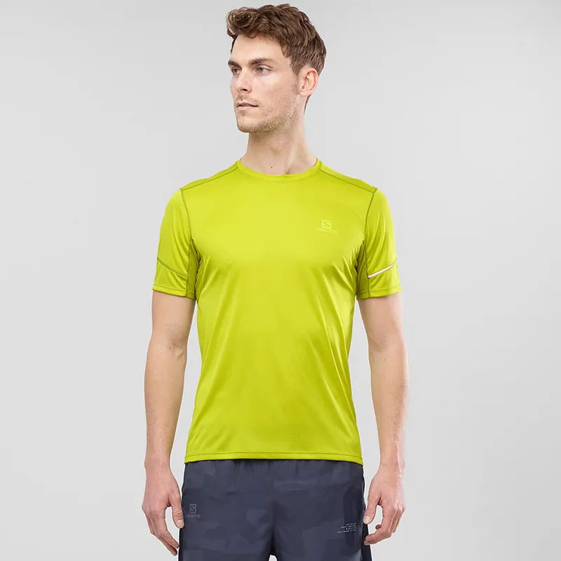 Salomon Agile SS Mens Tee in CitroneIle-1