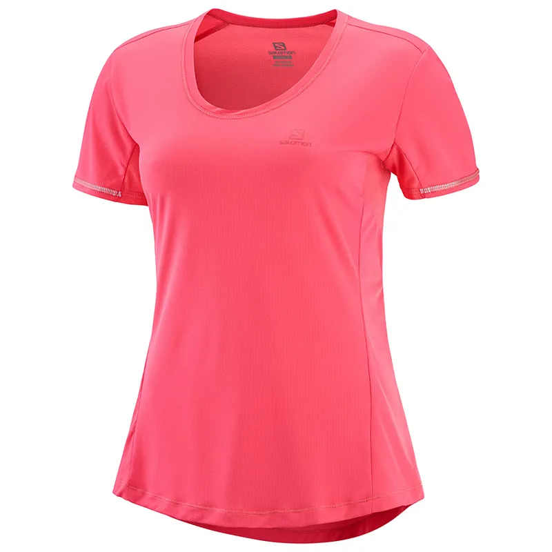 Salomon Agile SS Womens Tee in Calypso Coral
