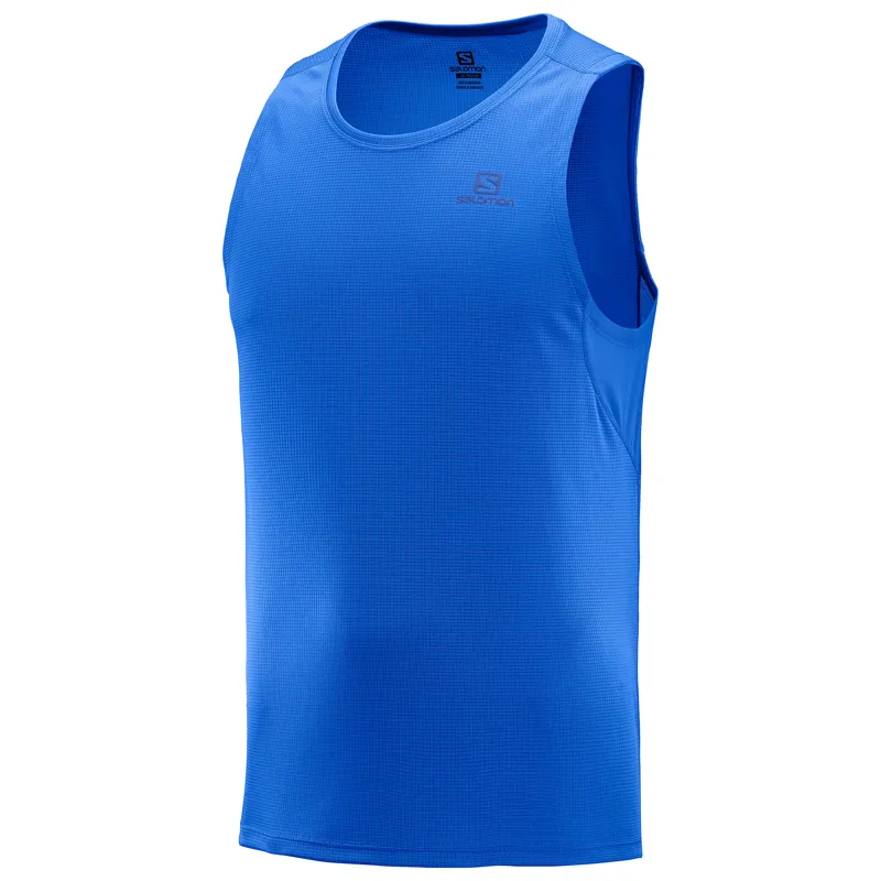 Salomon Agile Mens Tank in Nautical Blue
