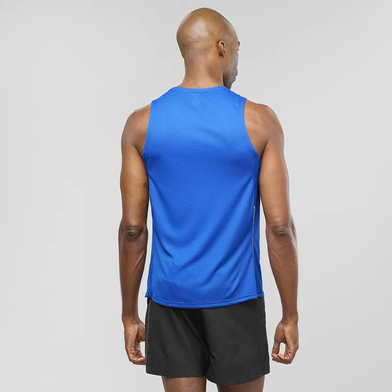 Salomon Agile Mens Tank in Nautical Blue-2