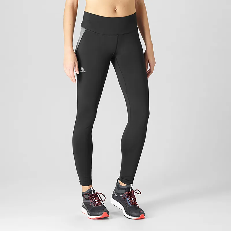 Salomon Agile Womens Warm Tight in Black-1