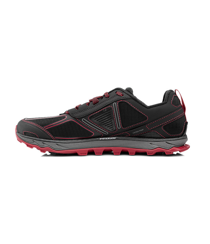 Altra Lone Peak 4 Mens Trail Running Shoe in Black and Red-2