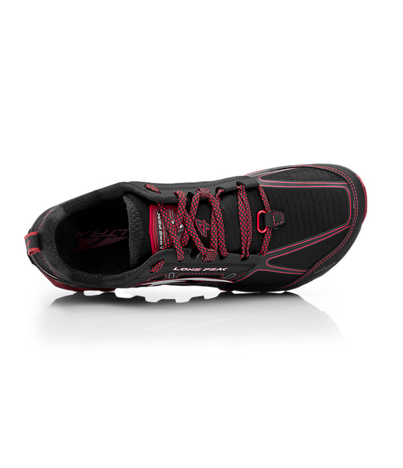Altra Lone Peak 4 Mens Trail Running Shoe in Black and Red-3