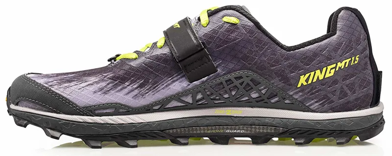 Altra King MT 1.5 Mens Trail Running Shoe in Gray/Lime-1