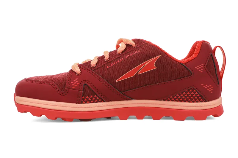 Altra Youth Lone Peak Kid s Running Everday Shoe in Poppy Red