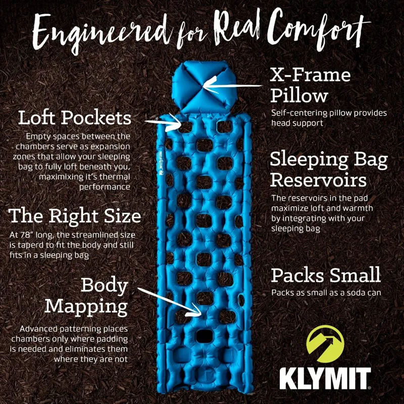 Klymit Intertia Ozone Sleeping Pad Unisex in Blue-2