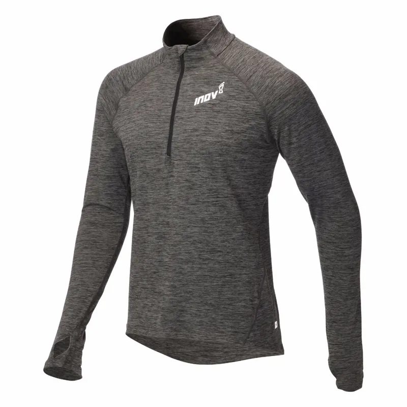 Inov8 Train Elite Mens Long Sleeve Half Zip Mid Layer in Dark Grey