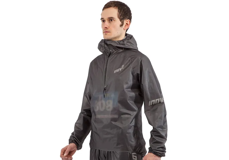 Inov8 Ultrashell HZ Unisex Waterproof Smock in Black-2