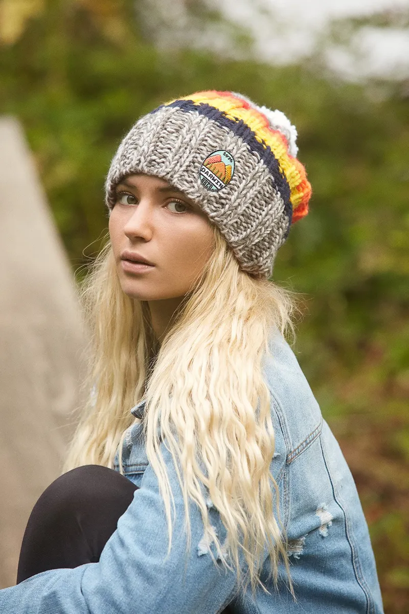 BBCo Darwin Beanie in Grey Stripe-1