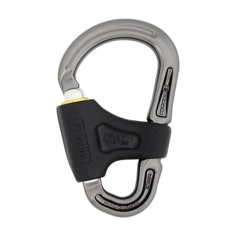 DMM Belay Master 2 Carabiner in Titanium/Lime