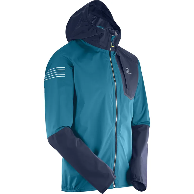Salomon Bonatti Pro WP Mens Running Jacket in Deep Blue-1