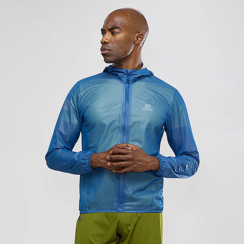 Salomon Bonatti Race Mens Waterproof Jacket in Poseidon-4