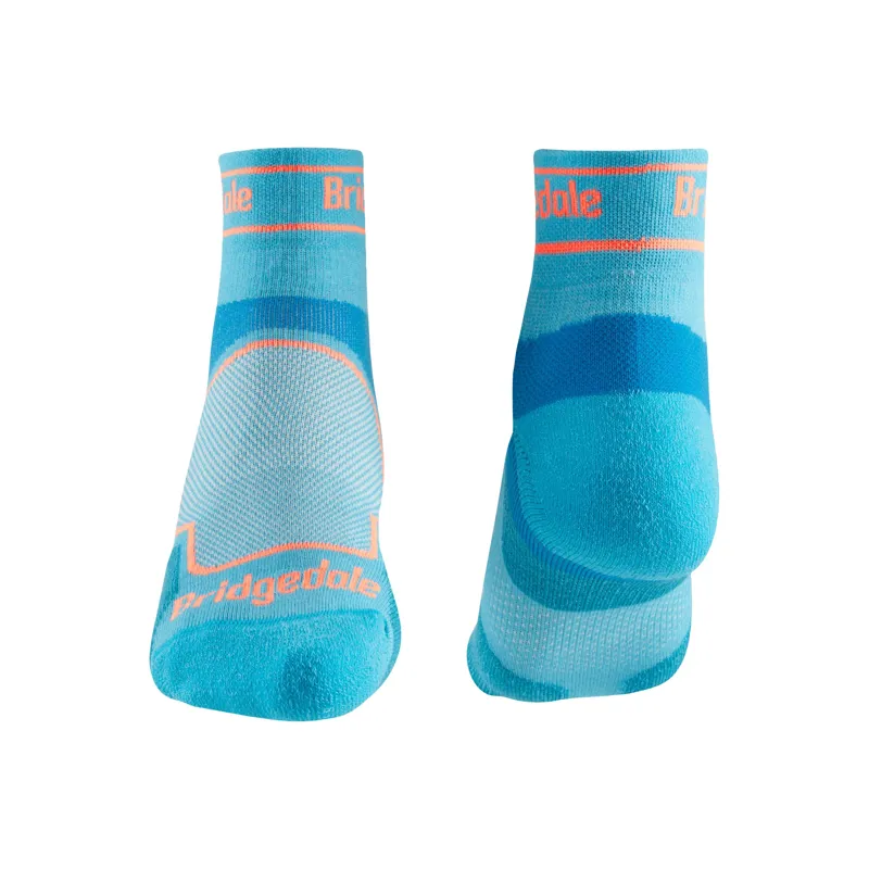 Bridgedale Women's Trail Run UL T2 Coolmax Sport Low Socks in Blue-1