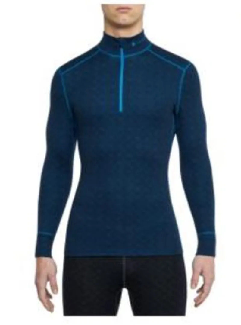 Thermowave Mens Merino Xtreme LS 1/2 zip in Storm/Topaz