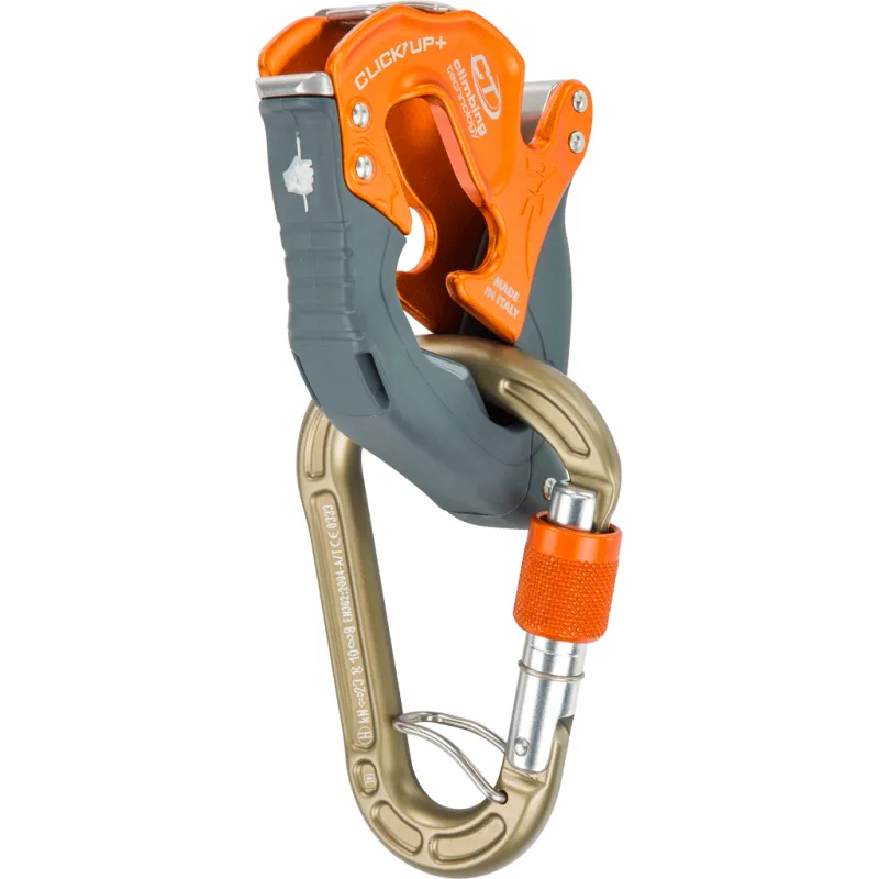 Climbing Technology Click-Up+ Belay in Orange