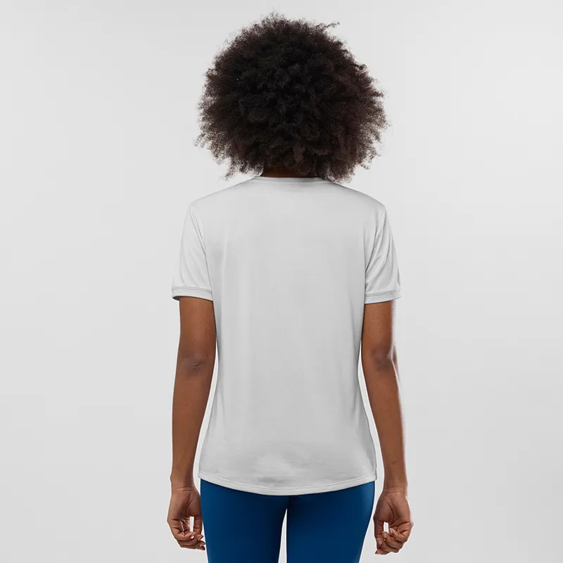 Salomon Womens Comet Classic Tee Lunar Rock-2