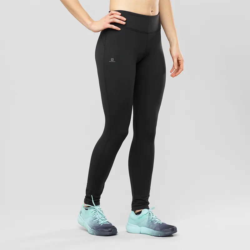 Salomon Womens Comet Warm Tight in Black-1