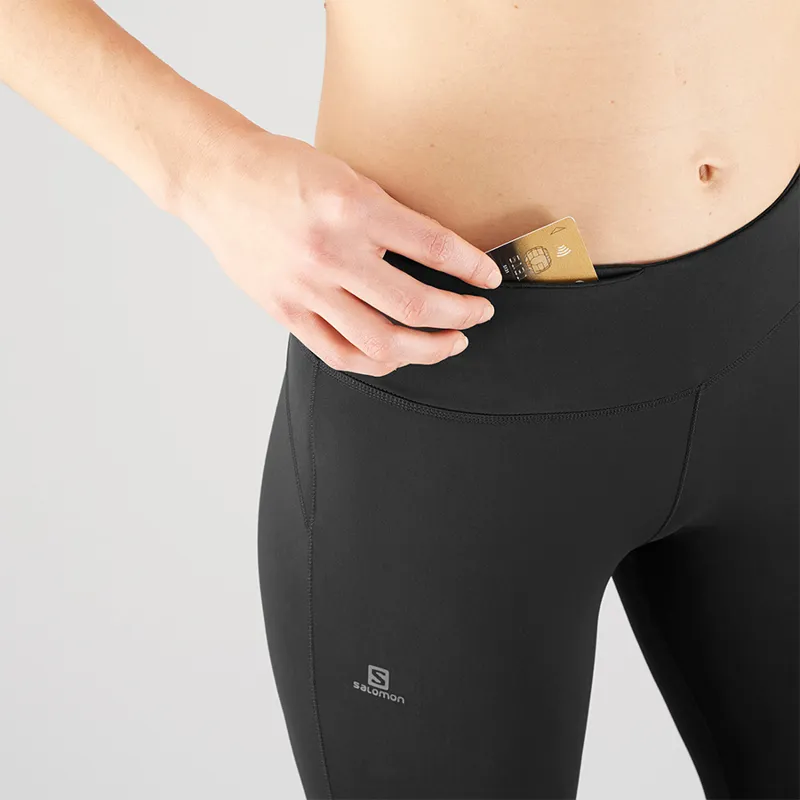 Salomon Womens Comet Warm Tight in Black-3