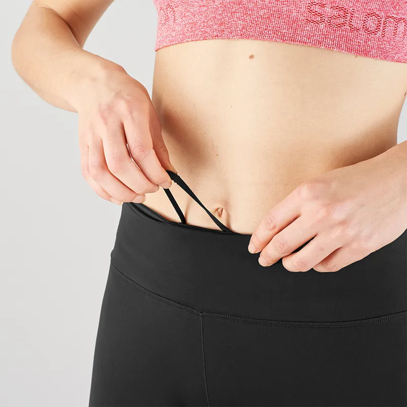 Salomon Womens Comet Warm Tight in Black-4