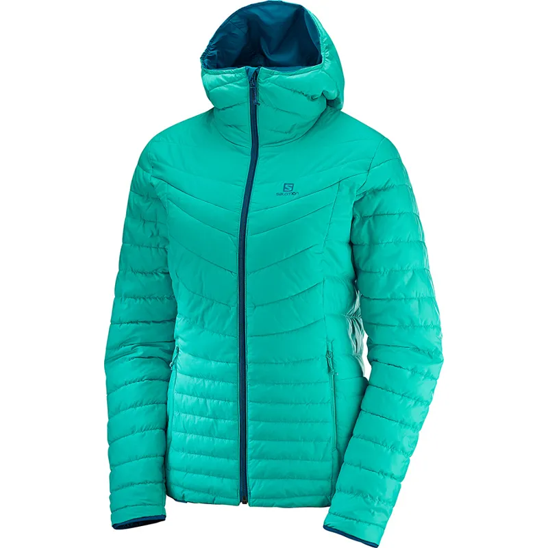 Salomon Womens Drifter Loft Hoodie in Deep Lagoon-1