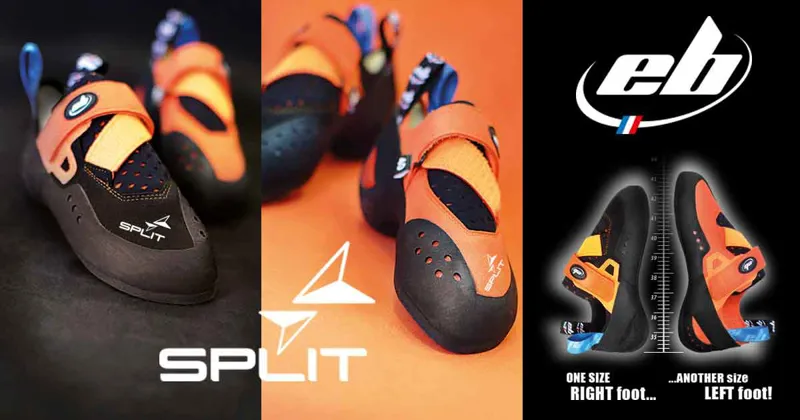 Eb Climbing Split RIGHT Unisex Climbing Shoe in Black/Orange-3