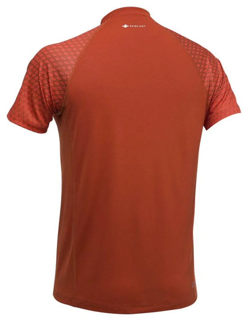 Raidlight Activ Run Short-Sleeve Mid Zip Mens Run Tee in Burnt Orange-1