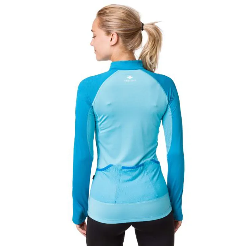 Raidlight Womens Performer LS Top in Electric Blue/Blue-2