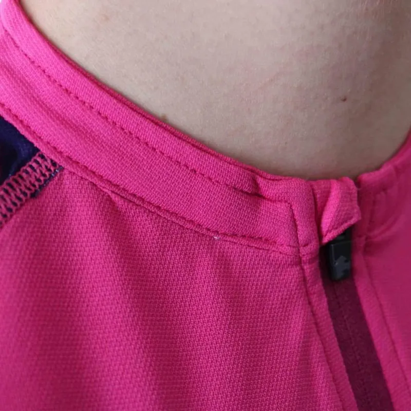 Raidlight Activ Run Short-Sleeve Mid Zip Womens T-Shirt in Pink/Purple-7