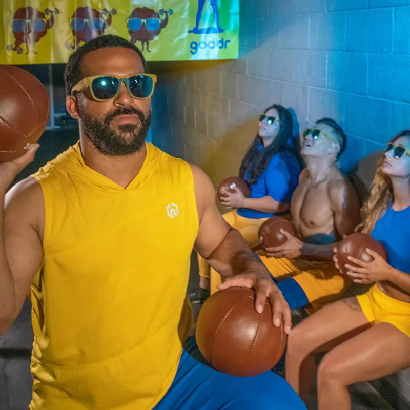 Goodr BFG Running Sunglasses in METCONing for Meatballs-6