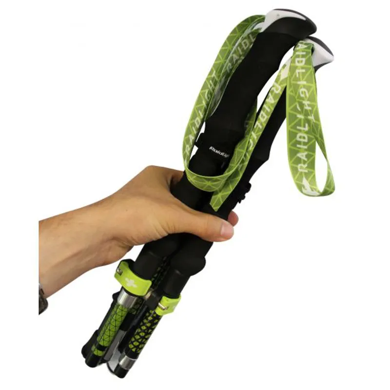 Raidlight Avatara Hybrid Poles in Black/Lime Green-2