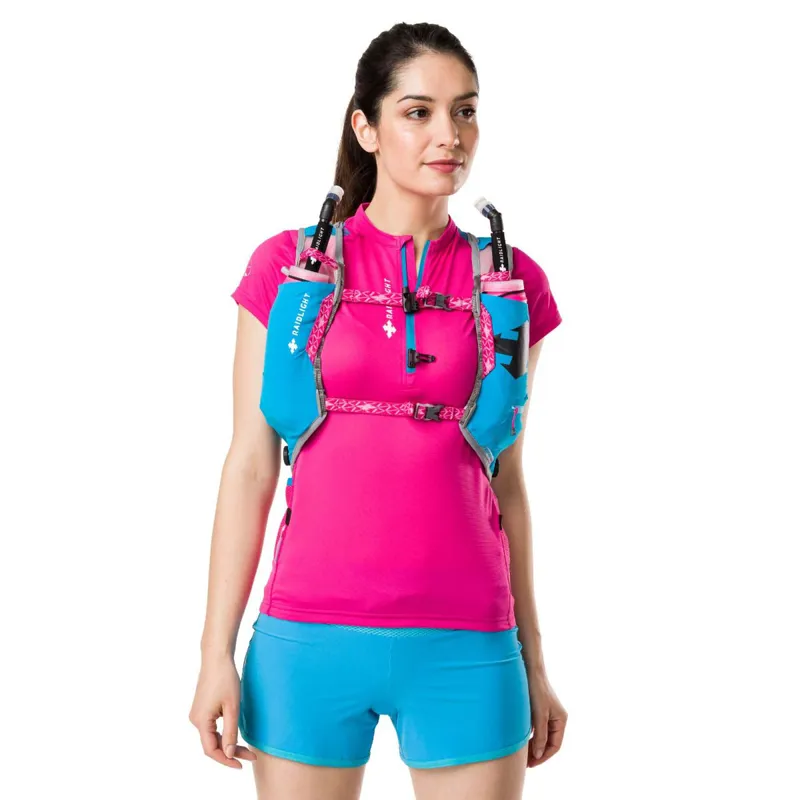 Raidlight Responsiv 10-12L Womens Race Vest in Blue/Pink-2