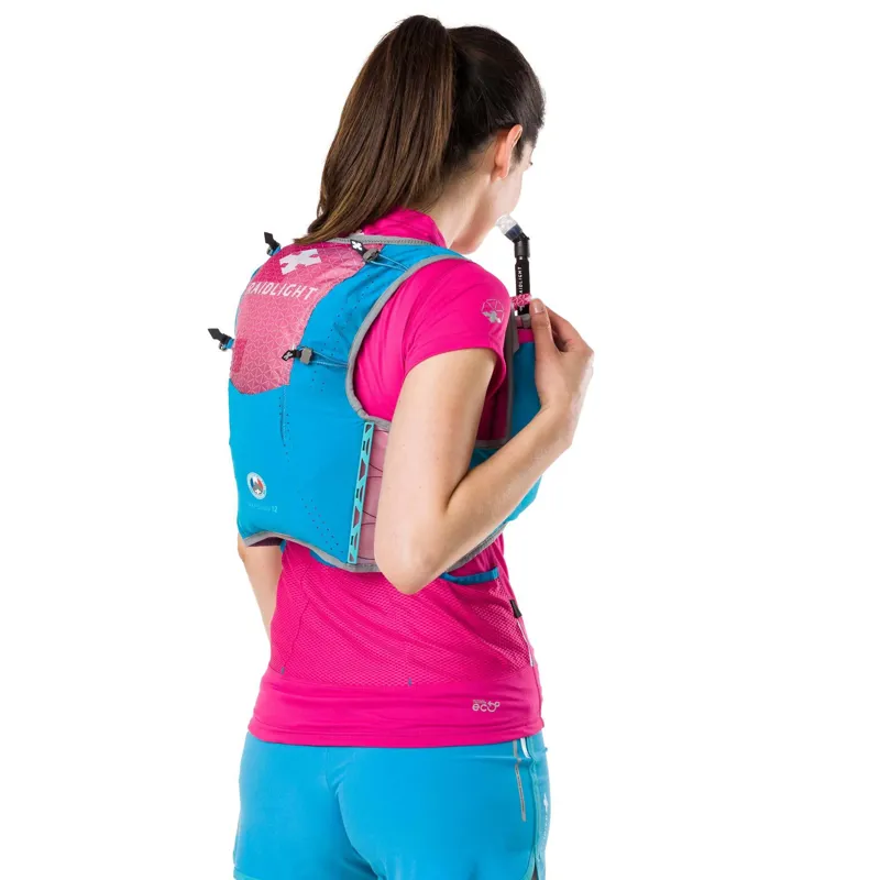 Raidlight Responsiv 10-12L Womens Race Vest in Blue/Pink-3