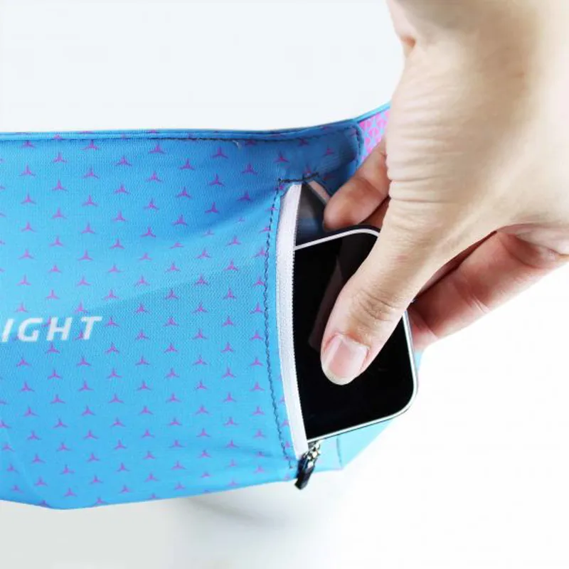 Raidlight Womens Stretch Raider Belt in Blue/Pink-2