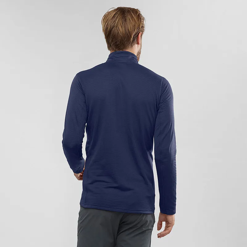 Salomon Grid FZ Mid Mens Mid layer in Night Sky-2