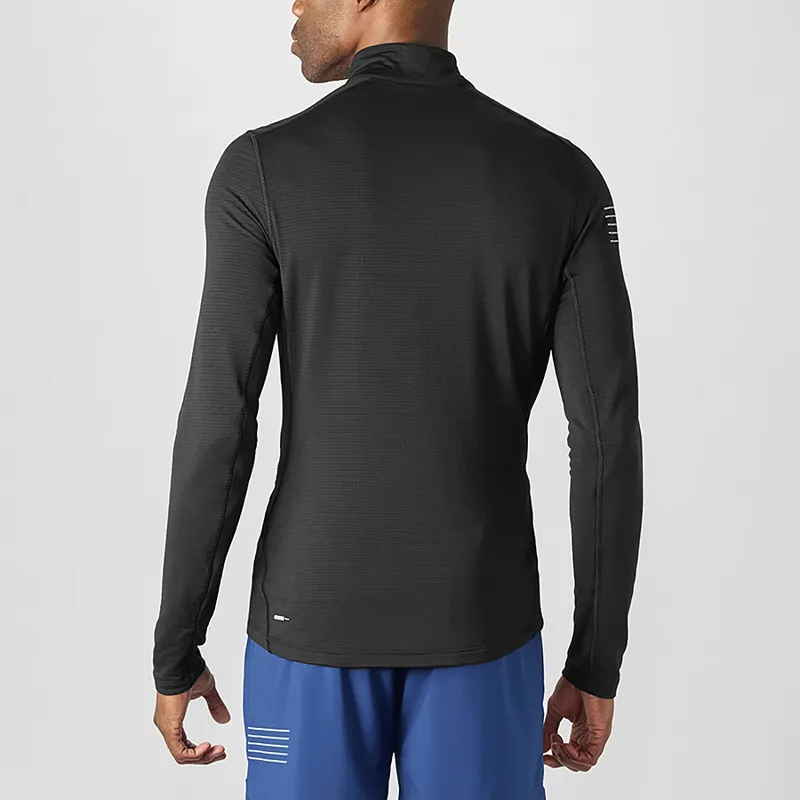 Salomon Grid HZ Mens Running Midlayer in Black-2