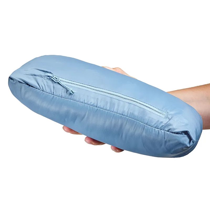 Salomon HALOES Womens Down Hoodie in Faded Denim-4