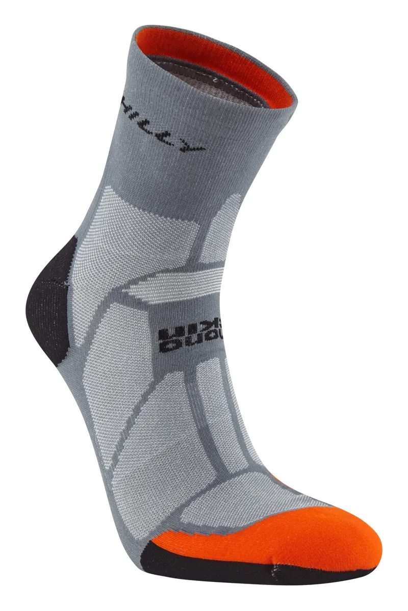 Hilly Marathon Fresh Anklet Sock in Granite/Orange