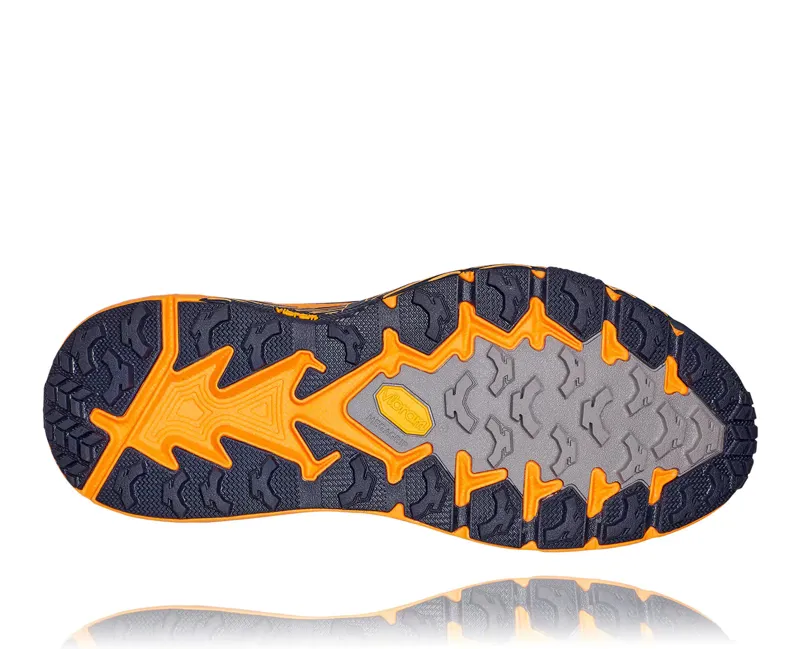 HOKA Speedgoat 4 Men's Trail Running Shoe in Black Iris/Bright Marigold-1