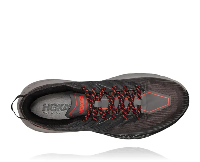 HOKA Speedgoat 4 Wide Mens Trail Running Shoe in Dark Gull Grey/Anthra-4