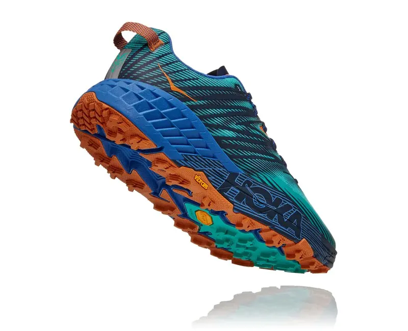 HOKA Speedgoat 4 Men's Trail Running Shoe in Atlantis/Dazzling Blue-5