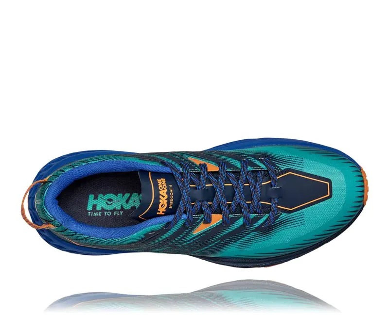HOKA Speedgoat 4 Men's Trail Running Shoe in Atlantis/Dazzling Blue-2