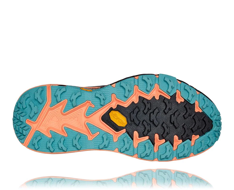 HOKA Speedgoat 4 Women's Trail Running Shoe in Aquarelle/Cantaloupe-1