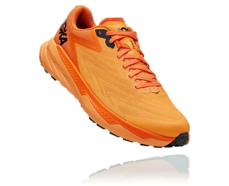 HOKA Zinal Men's Trail Running Shoe in Blazing Orange/Persimmon Orange-4